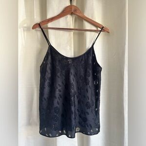 VTG 90s Black Sheer Floral Camisole